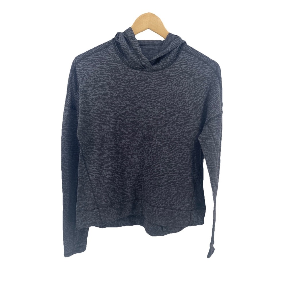 Lululemon Hoodie Women Size 6 Gray Lightweight Pullover‎ Thumbholes